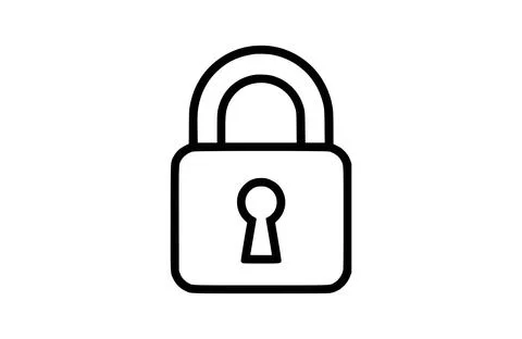 Flat lock icon symbol vector Illustration. Stock Illustration