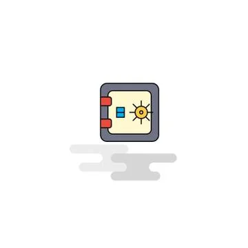 Flat Locker Icon. Vector Stock Illustration