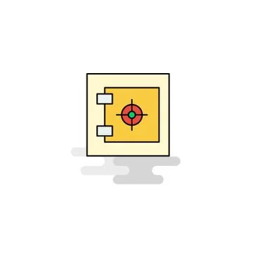 Flat Locker Icon. Vector Stock Illustration