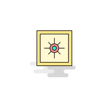 Flat Locker  Icon. Vector Stock Illustration