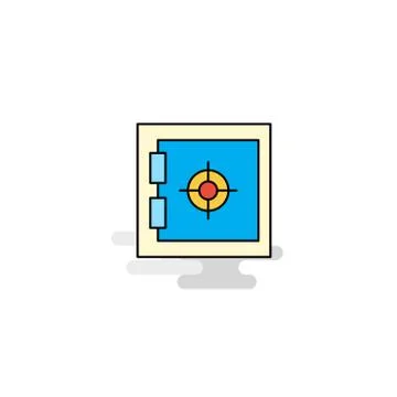 Flat Locker  Icon. Vector Illustrazione stock