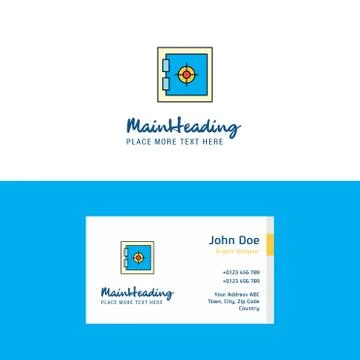 Flat Locker  Logo and Visiting Card Template. Busienss Concept Logo Design Stock Illustration