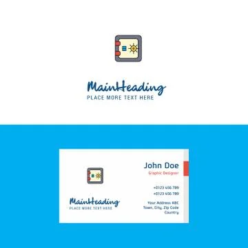Flat Locker Logo and Visiting Card Template. Busienss Concept Logo Design Stock Illustration