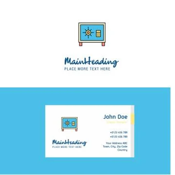 Flat Locker Logo and Visiting Card Template. Busienss Concept Logo Design Illustrazione stock
