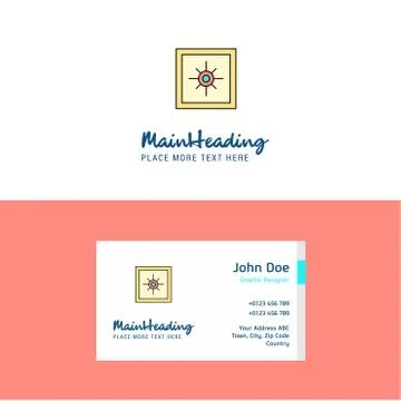 Flat Locker  Logo and Visiting Card Template. Busienss Concept Logo Design Stock-Illustration