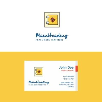 Flat Locker Logo and Visiting Card Template. Busienss Concept Logo Design Illustrazione stock