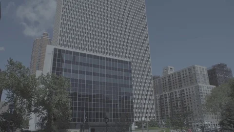 Flat LOG color profile ProRes HQ Daytime DX Establishing shot CV Jacob Javits Stock Footage 83550512