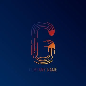 Flat logo initial letter G . Gradient G Logo for your design . Stock Illustration