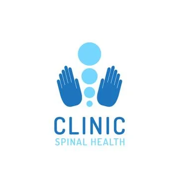 Flat logo osteopathy Stock Illustration