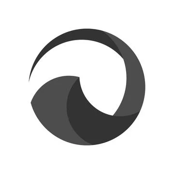 Flat Logo of Sea Waves Stock Illustration