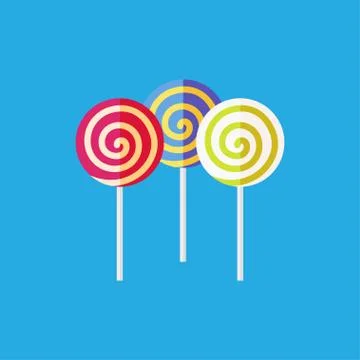Flat lollipop icon Stock Illustration