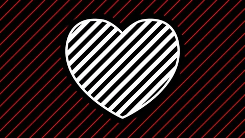 Flat love line Stock Footage 94996539