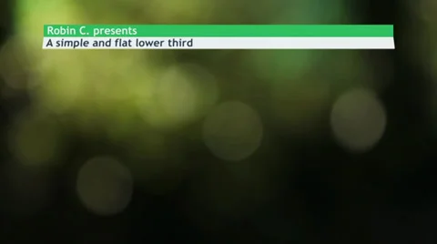 Flat Lower Third Stock After Effects