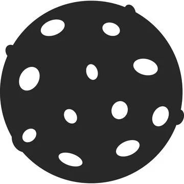 The flat lunar sphere of the planet. Vector image. Stock Illustration