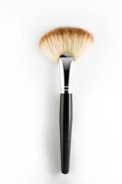 Flat make up blush brush, isolated on white background. Фото