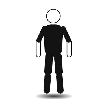 Flat man figure flat vector icon Stock Illustration