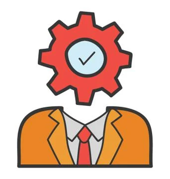Flat manager icon vector design. Stock Illustration