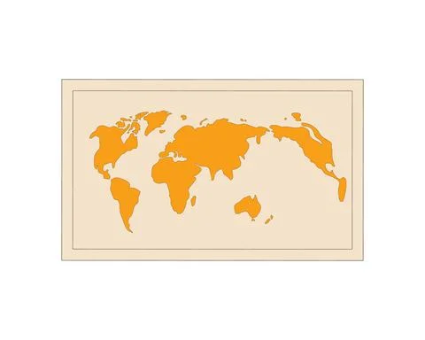 Flat map. Europe map vector. World map color vector modern. Planet earth. Stock Illustration
