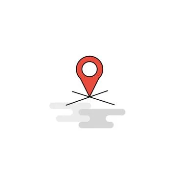 Flat Map location Icon. Vector Ilustración de archivo