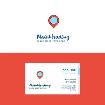 Flat Map navigation Logo and Visiting Card Template. Busienss Concept Logo De Stock Illustration