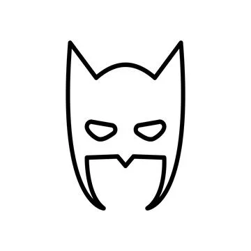 Flat Mask Line Icon Vector Illustration Stock Illustration