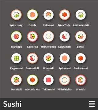 Flat material design icons set Illustrazione stock