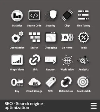 Flat material design icons set Stock Illustration