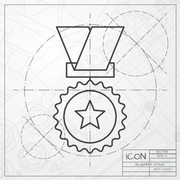 Flat medal Stock Illustration