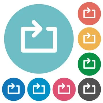 Flat media loop icons Illustrazione stock