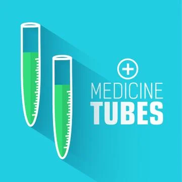 Flat medical tubes background. vector illustration concept Stock Illustration