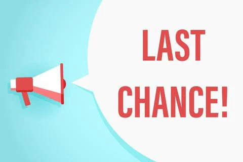 Flat megaphone with speech bubble and phrase Illustration