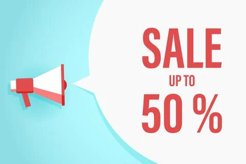 Flat megaphone with speech bubble and phrase イラスト素材