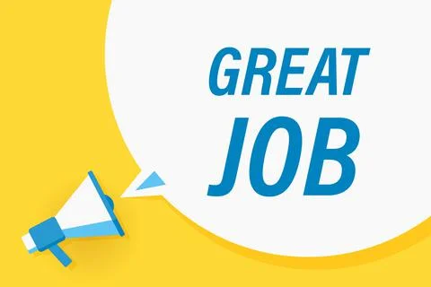 Flat megaphone with speech bubble and phrase 库存插图