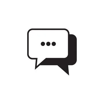 Flat message icon symbol vector Illustration. Stock Illustration