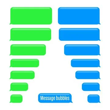 Flat Messages Bubbles. Chat interface. Message bubbles 스톡 일러스트