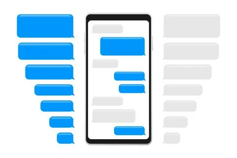 Flat Messages Bubbles. Chat interface. Message bubbles 스톡 일러스트