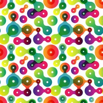 Flat metaball seamless pattern Stock Illustration