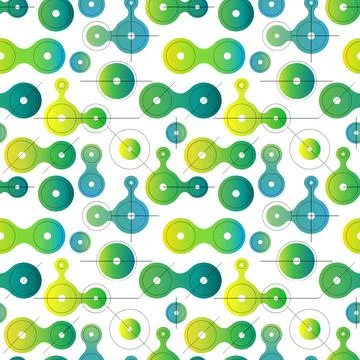 Flat metaball seamless pattern Stock Illustration
