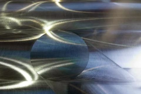 Flat metal surface texture after end milling Stock Photos