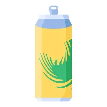 Flat Metal Waste Empty Tin Can Icon Stock Illustration