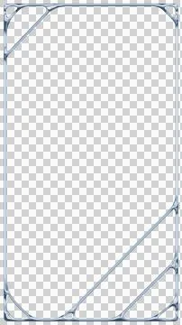 Flat metallic frame is showing filigree and diagonal lines on transparent 스톡 일러스트