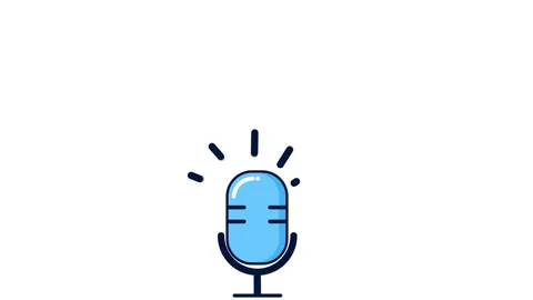 Flat Microphone Podcast Icon Animation Stock Footage 232805088