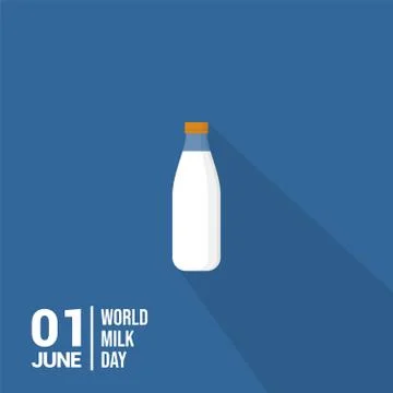 Flat Milk bottle design Stock Illustration