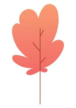 Flat minimal leaf of bush, shrub, tree, wild plant icon. Cartoon park or garden Ilustração Stock