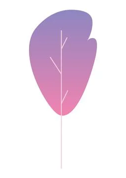 Flat minimal leaf of bush, shrub, tree, wild plant icon. Cartoon park or garden Illustrazione stock