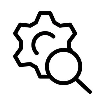 Flat Minimal Optimization Icon  Modern Outline Symbol for Strategy and Perf.. Stock Illustration