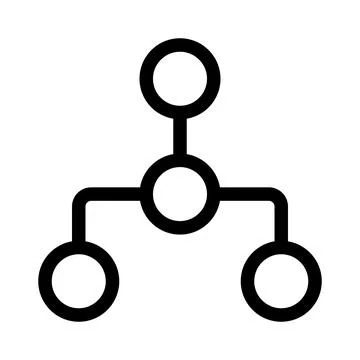 Flat minimal outline subsystem icon set for technology, engineering, and sy.. Stock Illustration