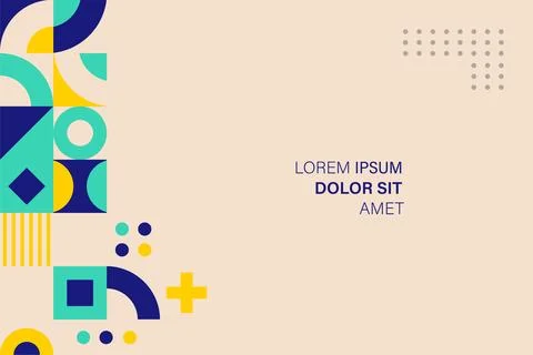 Flat minimalist abstract geometric background design art Stock Illustration