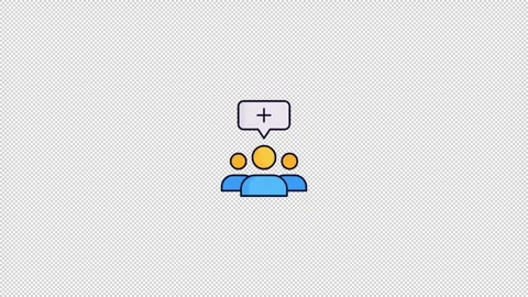 Flat Minimalist Add Users Animated Icon for Social Media UI and Recruitment Stock Footage 330717729