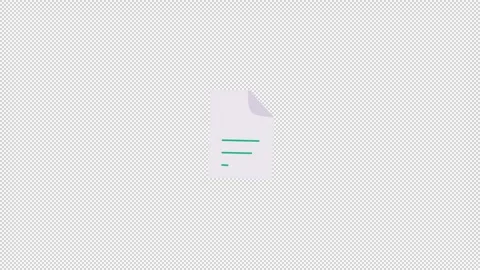 Flat Minimalist Document Animated Icon for Office Apps and File Management Stock Footage 330717141